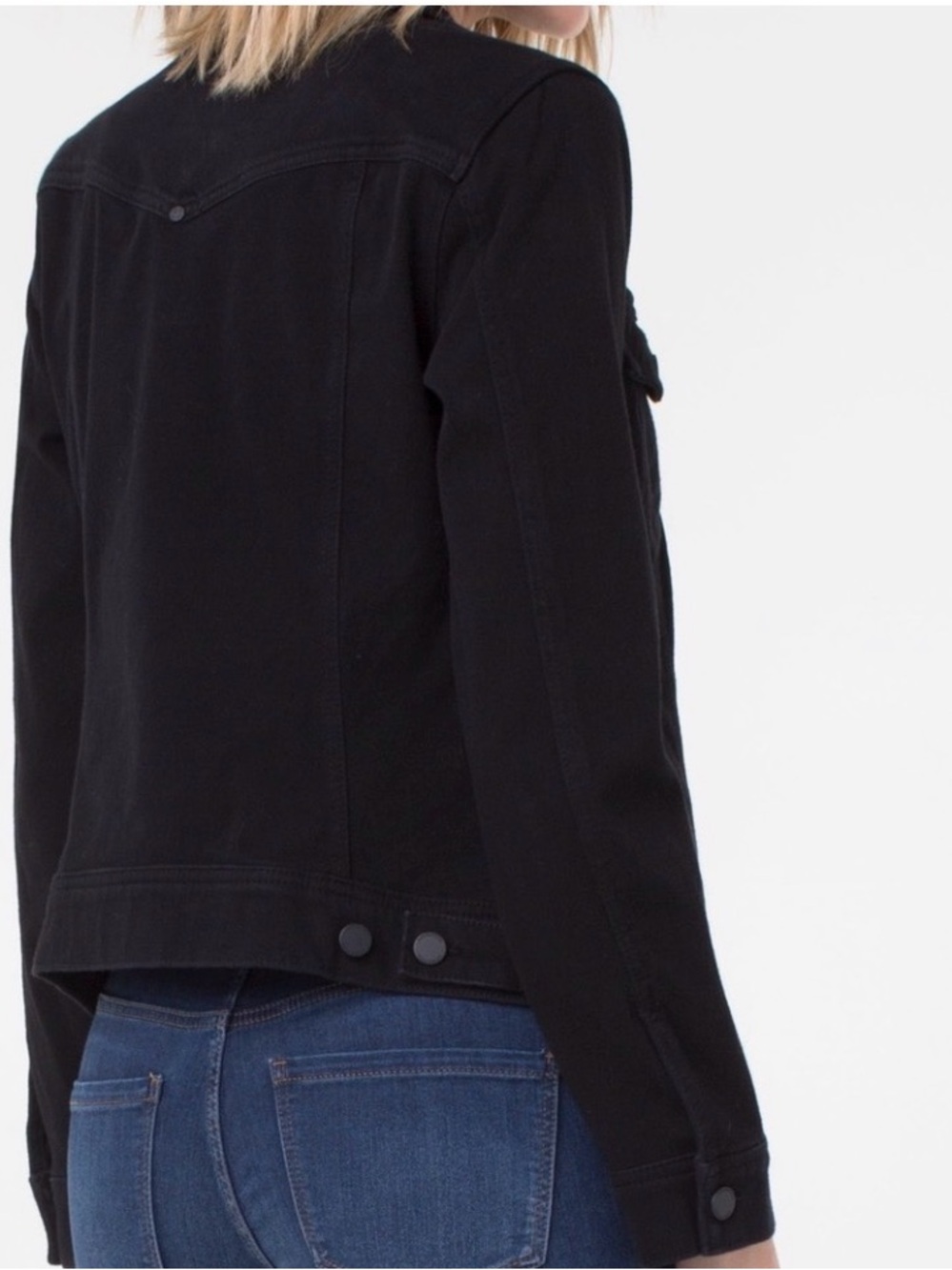 Liverpool Los Angeles Black Denim Jacket Medium - Picture 5 of 7